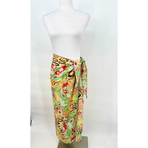 La Palapa Tropical Swim Beach Pool Sarong Sheer Cover Up Wrap Scarf Resort Beach